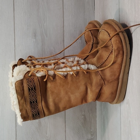 UGG Shoes - Ugg Australia Women 3331 Uptown Tall Lace Up Leather Shearling Boots shoes sz 7